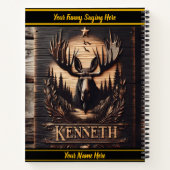 Mooie elanden snijden bij zonsondergang notitieboek (Achterkant)