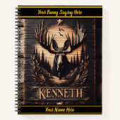 Mooie elanden snijden bij zonsondergang notitieboek (Voorkant)