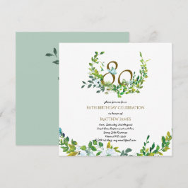Mooie Elegant 80e verjaardag Uitnodigingen voor vr