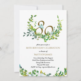 Mooie Elegant 80th Birthday Invitations Moeder Kaart
