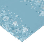 Mooie Elegant Blue en White Snowflakes Korte Tafelloper (Hoek)