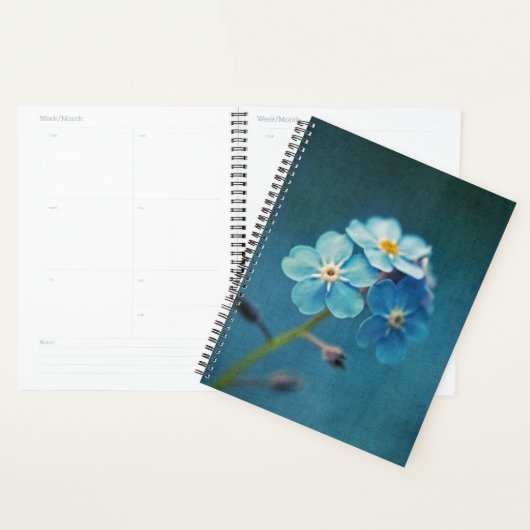 Mooie Elegant Blue, vergeet-me-nots Flowers Planner (Display)