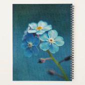 Mooie Elegant Blue, vergeet-me-nots Flowers Planner (Achterkant)