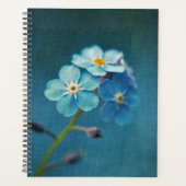Mooie Elegant Blue, vergeet-me-nots Flowers Planner (Voorkant)