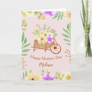 Mooie Elegant Blush Wildbloemen Moederdag Kaart