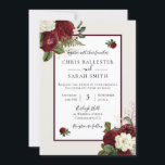 Mooie Elegant Burgundy Red Romantic bruiloft in Kaart<br><div class="desc">Mooie Elegant Burgundy Red Romantic Wedding Invitation Beauful White and Burgundy Red Roses Geschikt voor alle seizoenen</div>