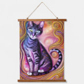 Mooie Elegant Cat Hangend Wandkleed (Voorkant 2)