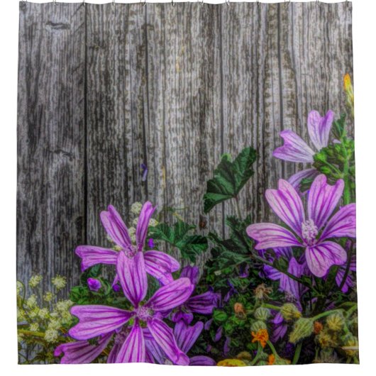 Mooie Elegant Colorful Wild Flowers Douchegordijn (Voorkant)