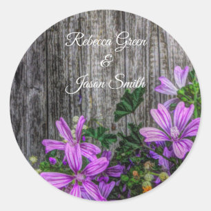 Mooie Elegant Colorful Wild Flowers Ronde Sticker