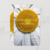 Mooie Elegant Daisy Wedding RSVP (Voorkant / Achterkant)