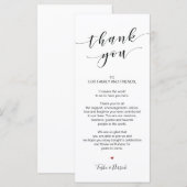 Mooie Elegant Dank u Plaats Instelling Kaart (Voorkant / Achterkant)