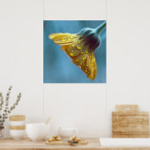 Mooie Elegant Gele Gele Vloerdruppels Poster (Keuken)