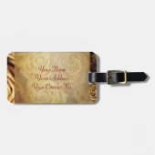 Mooie Elegant  gele rozen met lint Bagagelabel (Voorkant horizontaal)