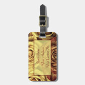 Mooie Elegant  gele rozen met lint Bagagelabel (Voorkant verticaal)