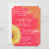 Mooie Elegant Gerber Daisy Wedding Uitnodiging (Voorkant)