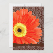Mooie Elegant Gerber Daisy Wedding Uitnodiging (Achterkant)