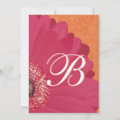 Mooie Elegant Gerber Daisy Wedding Uitnodiging (Achterkant)