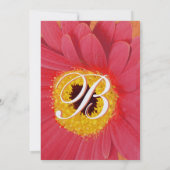 Mooie Elegant Gerber Daisy Wedding Uitnodiging (Achterkant)