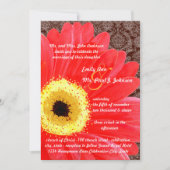 Mooie Elegant Gerber Daisy Wedding Uitnodiging (Voorkant)