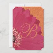 Mooie Elegant Gerber Daisy Wedding Uitnodiging (Achterkant)