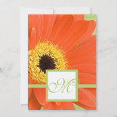 Mooie Elegant Gerber Daisy Wedding Uitnodiging (Achterkant)