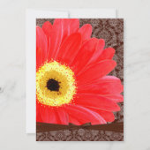 Mooie Elegant Gerber Daisy Wedding Uitnodiging (Achterkant)