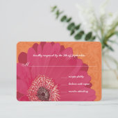 Mooie Elegant Gerber Daisy Wedding Uitnodiging (Staand voorkant)