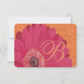 Mooie Elegant Gerber Daisy Wedding Uitnodiging (Achterkant)