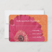 Mooie Elegant Gerber Daisy Wedding Uitnodiging (Voorkant)