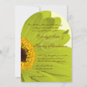 Mooie Elegant Gerber Daisy Wedding Uitnodiging (Voorkant)