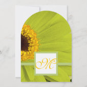 Mooie Elegant Gerber Daisy Wedding Uitnodiging (Achterkant)