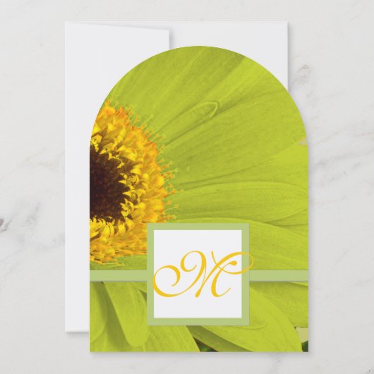 Mooie Elegant Gerber Daisy Wedding Uitnodiging (Achterkant)
