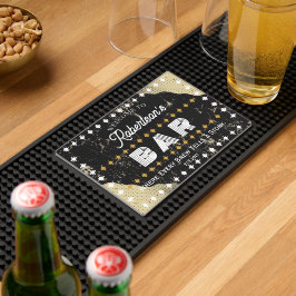 Mooie Elegant Goud Zwart Custom Bar Naam Barmatten