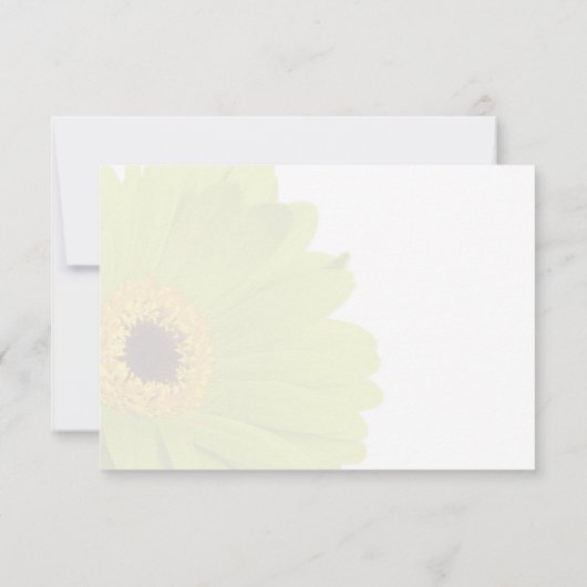 Mooie Elegant Green Gerber Daisy Wedding Bedankkaart (Achterkant)