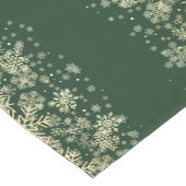 Mooie Elegant Green & Gold Snowflakes Korte Tafelloper (Hoek)