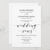 Mooie Elegant huwelijksakte Kaart (Voorkant / Achterkant)