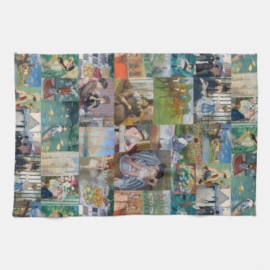 Mooie Elegant-impressionistische kunst Theedoek (Horizontaal)