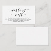 Mooie elegant, in zwart, weddenschap goed informatiekaartje (Voorkant / Achterkant)