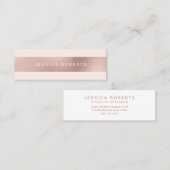 Mooie Elegant Roos Gold Blush Pink Mini Visitekaartje (Voorkant / Achterkant)