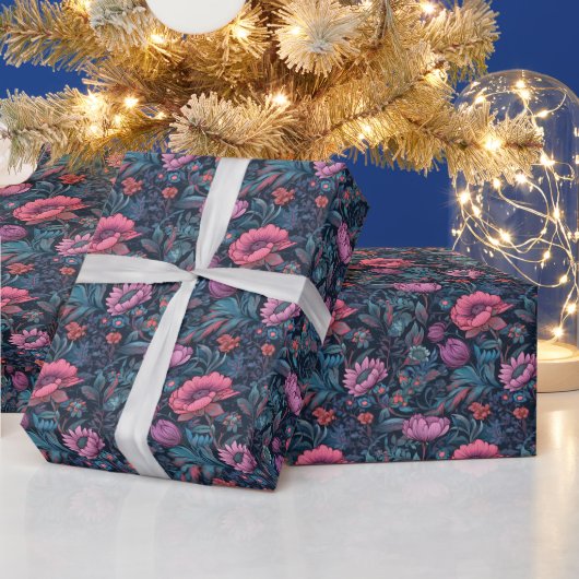 Mooie Elegant roze  Floral Cadeaupapier (Feestdagen)