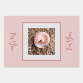 Mooie Elegant Shell in het Bleke roze feest Inpakpapier Vel