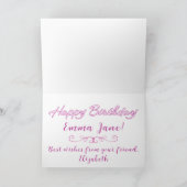 Mooie Elegant Waterverf Rozen Happy Birthday Kaart (Binnen)