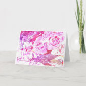 Mooie Elegant Waterverf Rozen Happy Birthday Kaart (Voorkant)