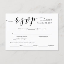 Mooie Elegant Weddenschap RSVP-uitbreidingskaart