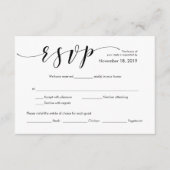 Mooie Elegant Weddenschap RSVP-uitbreidingskaart Informatiekaartje (Voorkant)