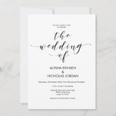 Mooie Elegant Wedding Invitation Card Kaart (Voorkant)