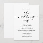 Mooie Elegant Wedding Invitation Card Kaart (Voorkant / Achterkant)
