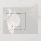 Mooie Elegant White Orchid Response Uitnodiging Briefkaart (Achterkant)