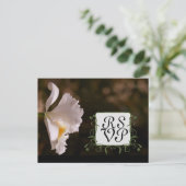 Mooie Elegant White Orchid Response Uitnodiging Briefkaart (Staand voorkant)