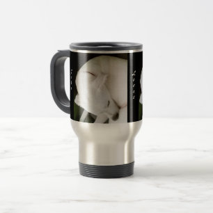 Mooie Elegant White Puppy Dog Valentijnsdag Reisbeker